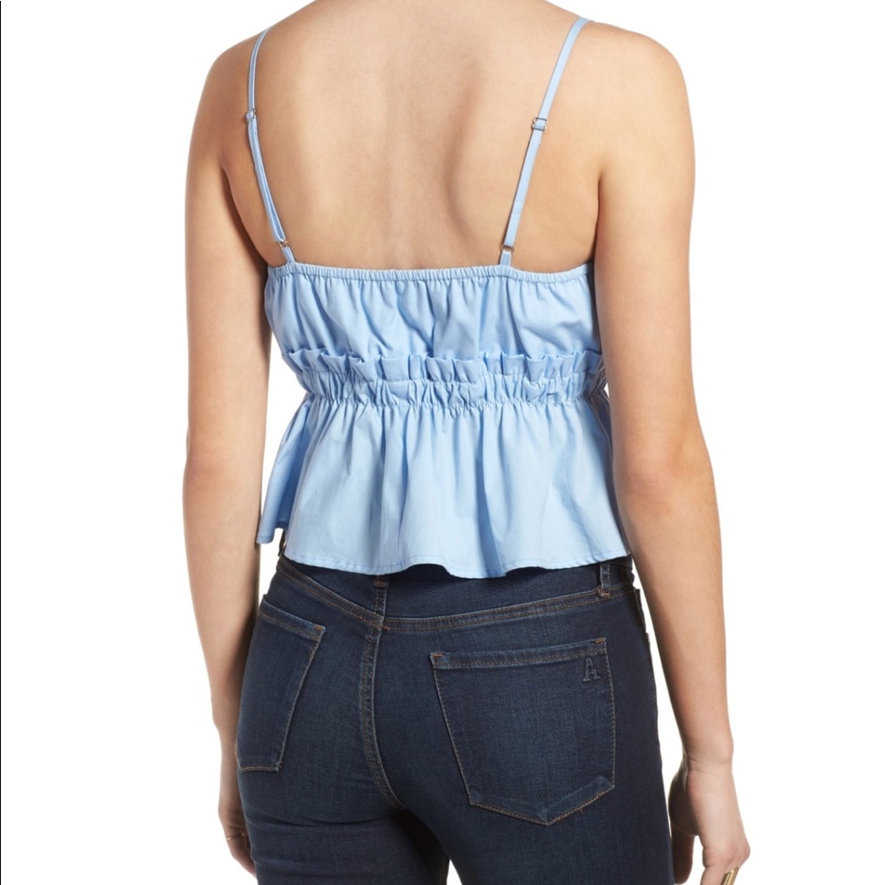 Peplum Ruffle Cropped Tank - Picture 2 of 8